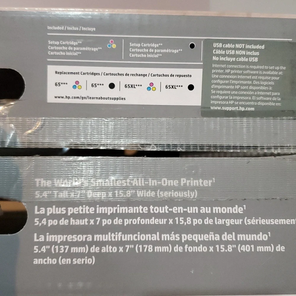 HP DeskJet 3755 Gray and White Printer Scanner